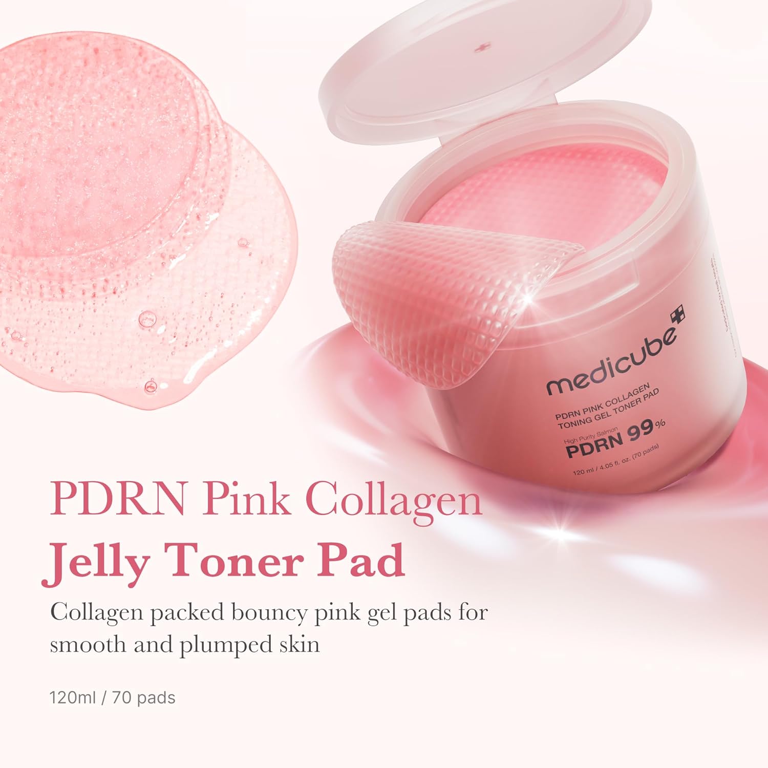 PDRN Pink Collagen Toning Gel Toner Pad - Зображення 2