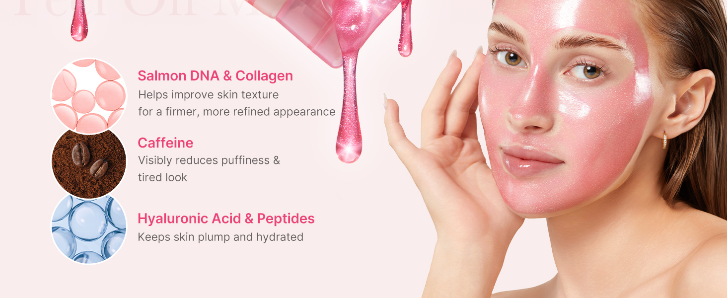 PDRN Pink Caffeine Night Wrapping Mask - Зображення 6